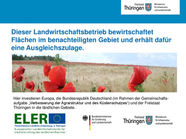 Dieser Landwirtschaftsbetrieb bewirtschaftet Flächen im benachteiligten Gebiet und erhält dafür eine Ausgleichszulage.